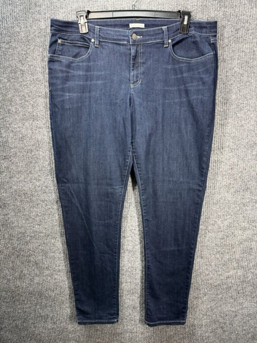 Eileen Fisher Jeans Womens 18 Blue Dark Wash Organic Cotton Mid Rise Denim 40x32